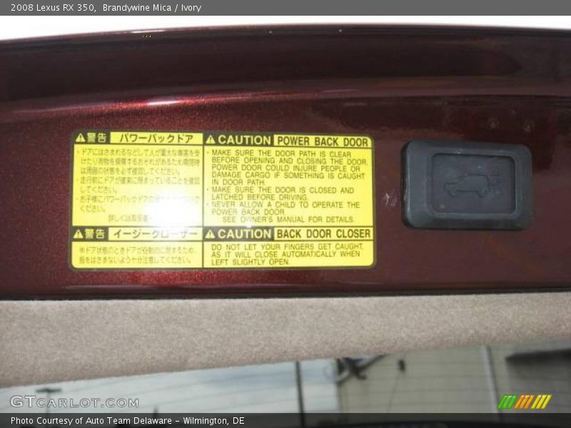 Brandywine Mica / Ivory 2008 Lexus RX 350