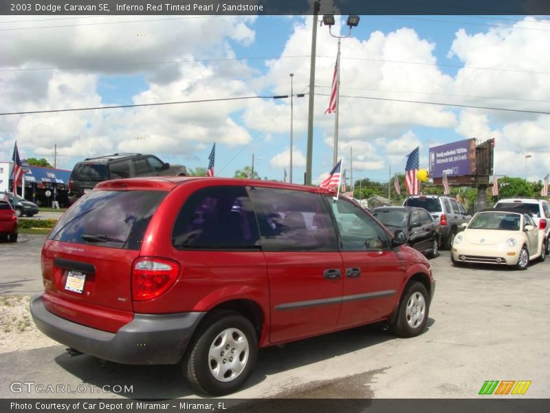Inferno Red Tinted Pearl / Sandstone 2003 Dodge Caravan SE