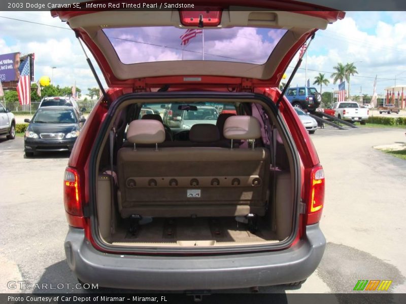 Inferno Red Tinted Pearl / Sandstone 2003 Dodge Caravan SE