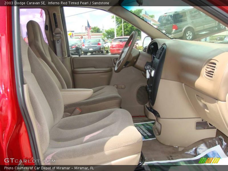 Inferno Red Tinted Pearl / Sandstone 2003 Dodge Caravan SE