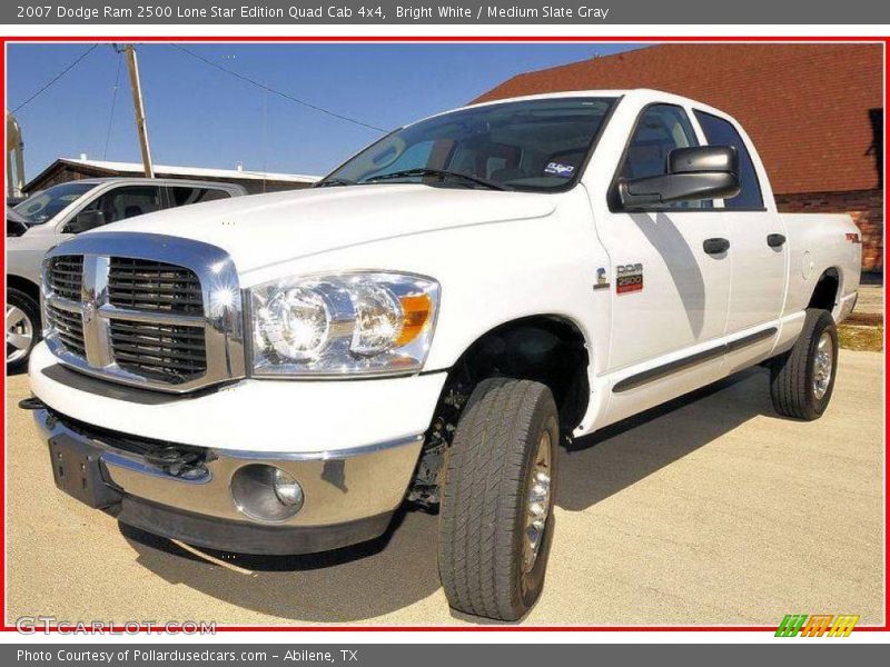 Bright White / Medium Slate Gray 2007 Dodge Ram 2500 Lone Star Edition Quad Cab 4x4