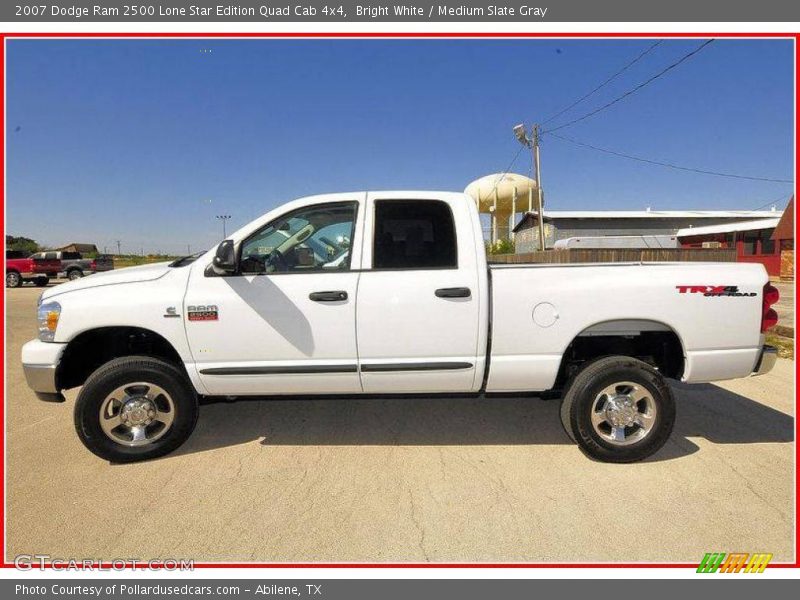 Bright White / Medium Slate Gray 2007 Dodge Ram 2500 Lone Star Edition Quad Cab 4x4