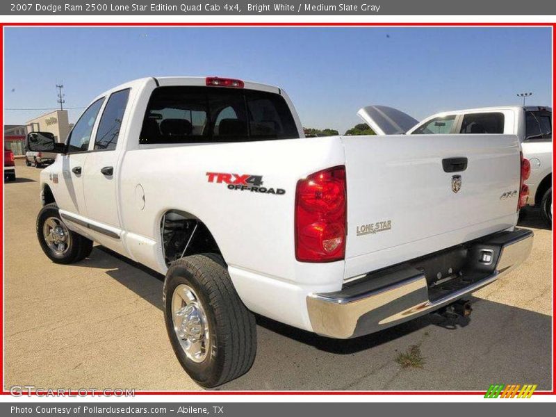 Bright White / Medium Slate Gray 2007 Dodge Ram 2500 Lone Star Edition Quad Cab 4x4