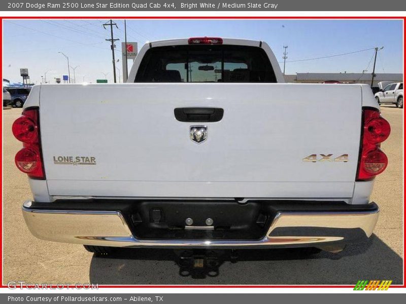 Bright White / Medium Slate Gray 2007 Dodge Ram 2500 Lone Star Edition Quad Cab 4x4
