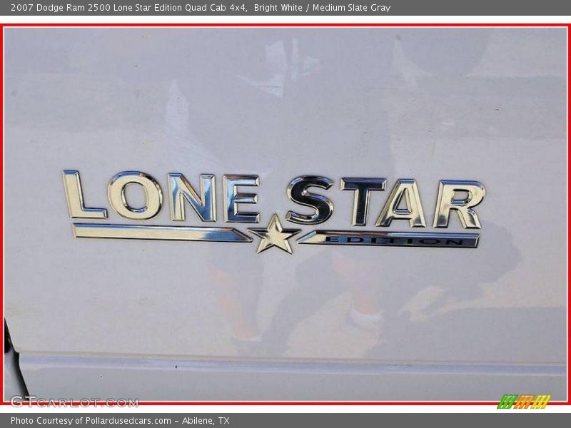 Bright White / Medium Slate Gray 2007 Dodge Ram 2500 Lone Star Edition Quad Cab 4x4