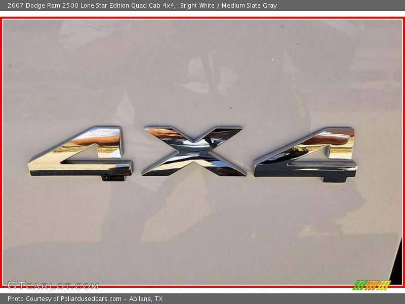 Bright White / Medium Slate Gray 2007 Dodge Ram 2500 Lone Star Edition Quad Cab 4x4