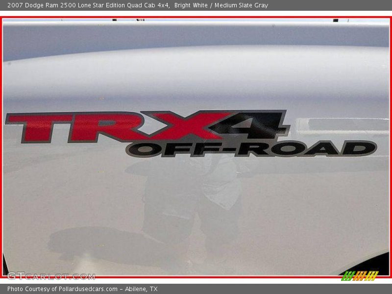 Bright White / Medium Slate Gray 2007 Dodge Ram 2500 Lone Star Edition Quad Cab 4x4