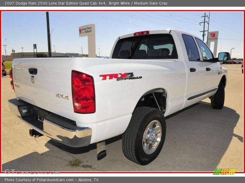 Bright White / Medium Slate Gray 2007 Dodge Ram 2500 Lone Star Edition Quad Cab 4x4