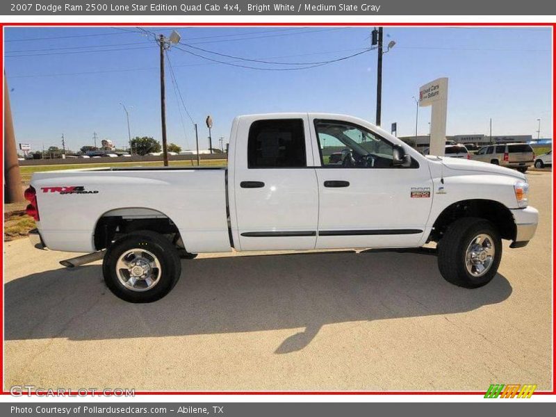 Bright White / Medium Slate Gray 2007 Dodge Ram 2500 Lone Star Edition Quad Cab 4x4