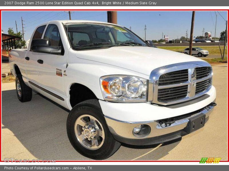 Bright White / Medium Slate Gray 2007 Dodge Ram 2500 Lone Star Edition Quad Cab 4x4