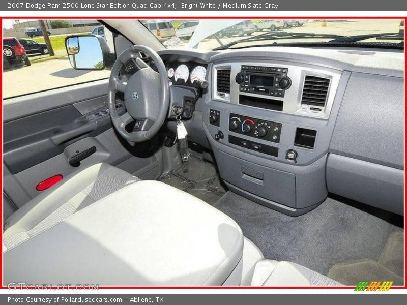 Bright White / Medium Slate Gray 2007 Dodge Ram 2500 Lone Star Edition Quad Cab 4x4