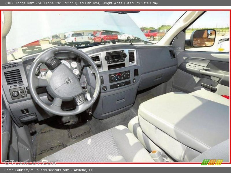 Bright White / Medium Slate Gray 2007 Dodge Ram 2500 Lone Star Edition Quad Cab 4x4