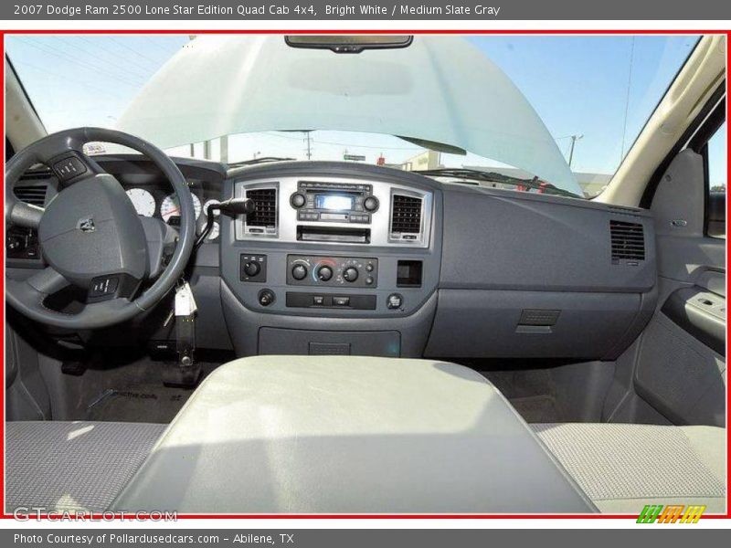 Bright White / Medium Slate Gray 2007 Dodge Ram 2500 Lone Star Edition Quad Cab 4x4