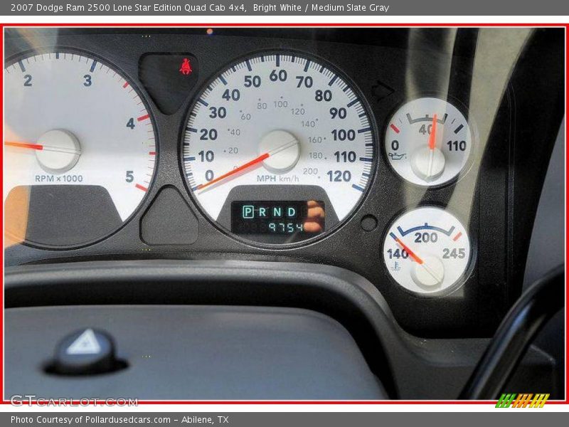 Bright White / Medium Slate Gray 2007 Dodge Ram 2500 Lone Star Edition Quad Cab 4x4