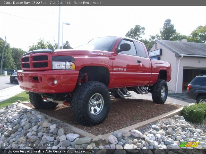 Flame Red / Agate 2001 Dodge Ram 1500 Sport Club Cab 4x4