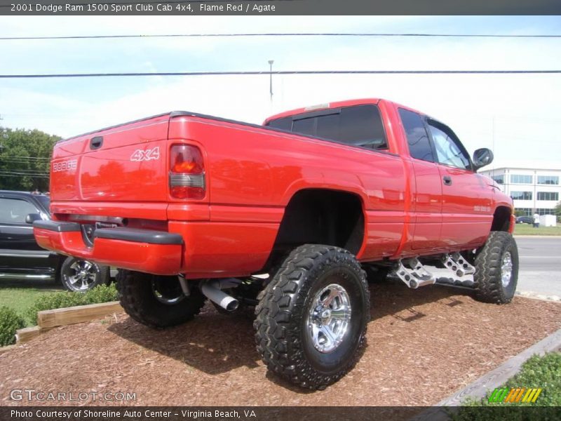 Flame Red / Agate 2001 Dodge Ram 1500 Sport Club Cab 4x4