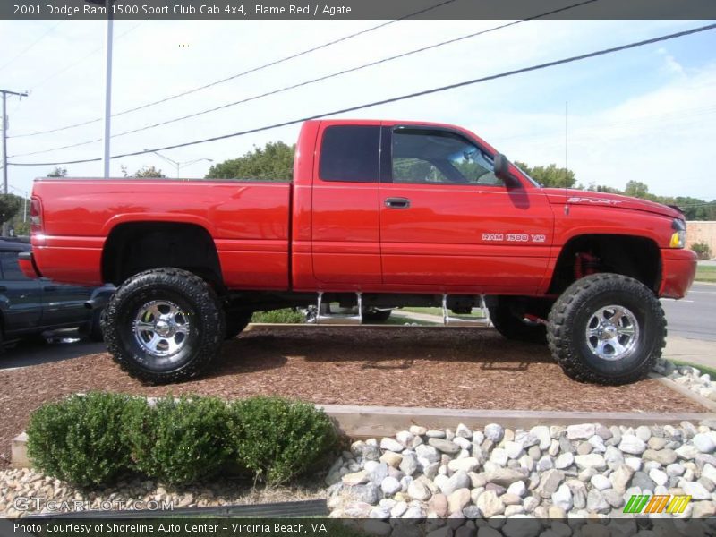 Flame Red / Agate 2001 Dodge Ram 1500 Sport Club Cab 4x4