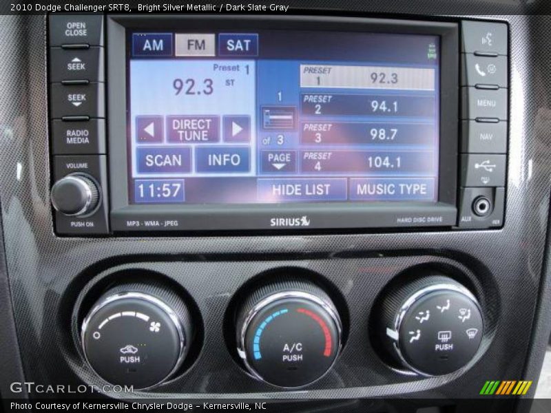 Bright Silver Metallic / Dark Slate Gray 2010 Dodge Challenger SRT8