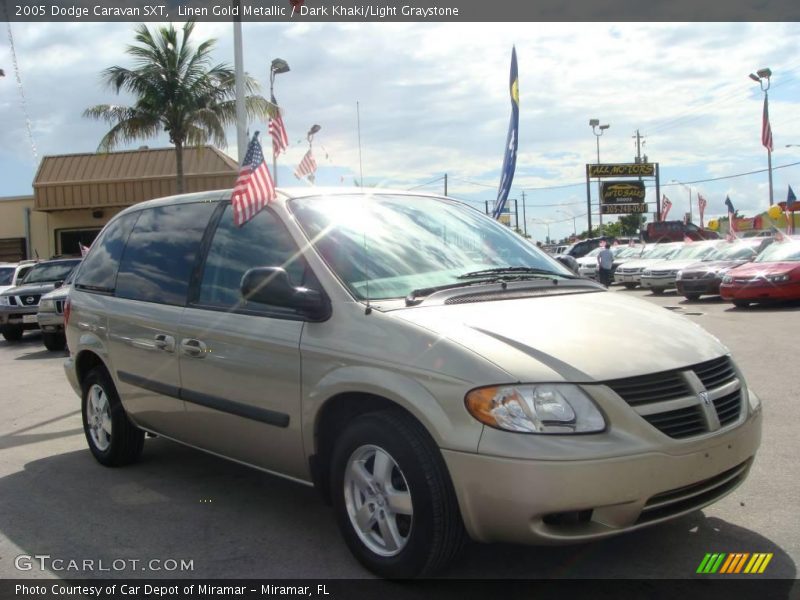Linen Gold Metallic / Dark Khaki/Light Graystone 2005 Dodge Caravan SXT