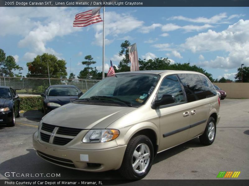 Linen Gold Metallic / Dark Khaki/Light Graystone 2005 Dodge Caravan SXT