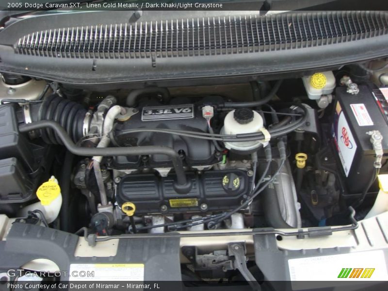 Linen Gold Metallic / Dark Khaki/Light Graystone 2005 Dodge Caravan SXT