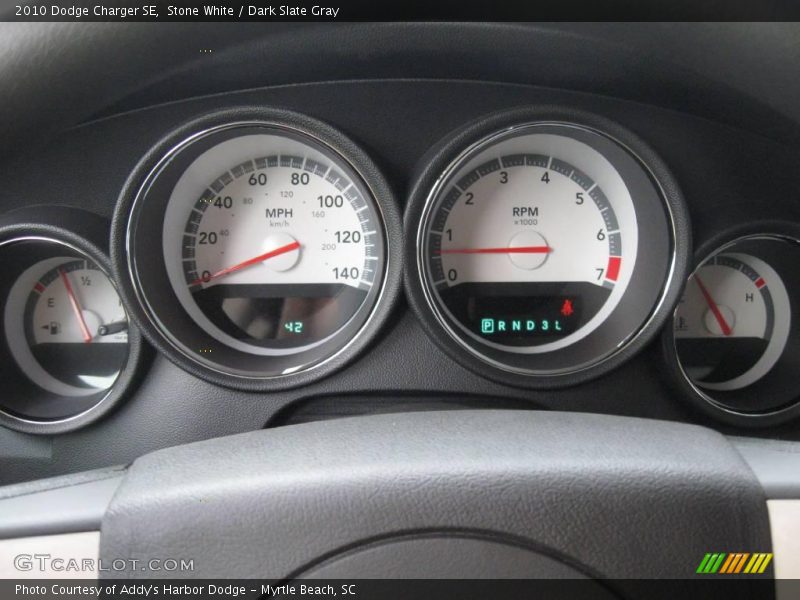 Stone White / Dark Slate Gray 2010 Dodge Charger SE