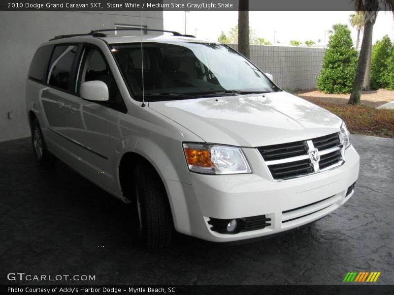 Stone White / Medium Slate Gray/Light Shale 2010 Dodge Grand Caravan SXT