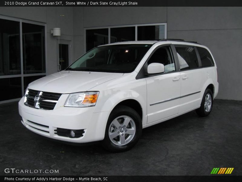 Stone White / Dark Slate Gray/Light Shale 2010 Dodge Grand Caravan SXT