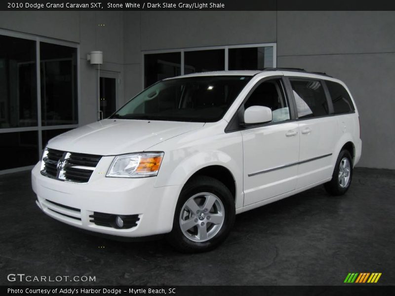 Stone White / Dark Slate Gray/Light Shale 2010 Dodge Grand Caravan SXT
