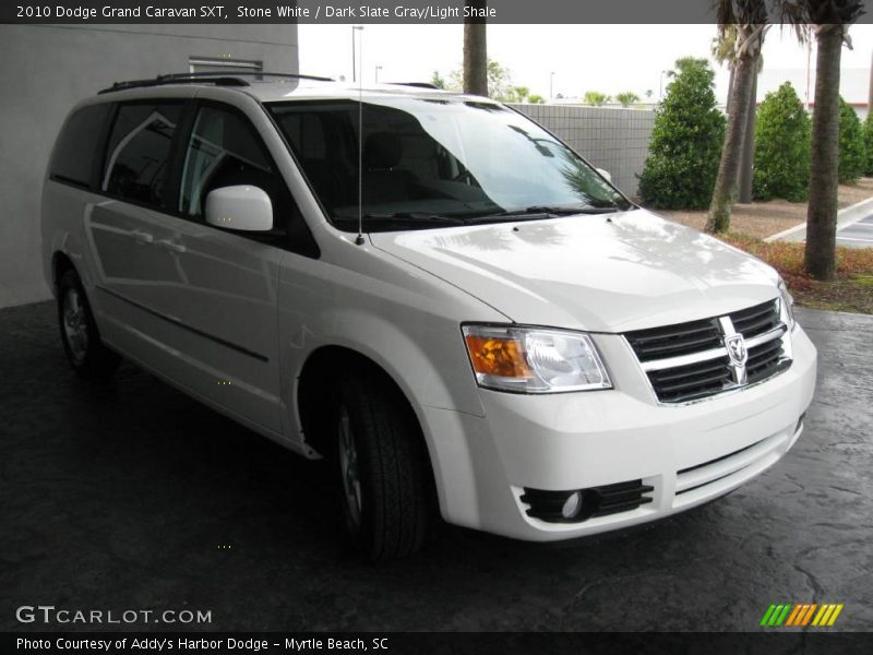 Stone White / Dark Slate Gray/Light Shale 2010 Dodge Grand Caravan SXT