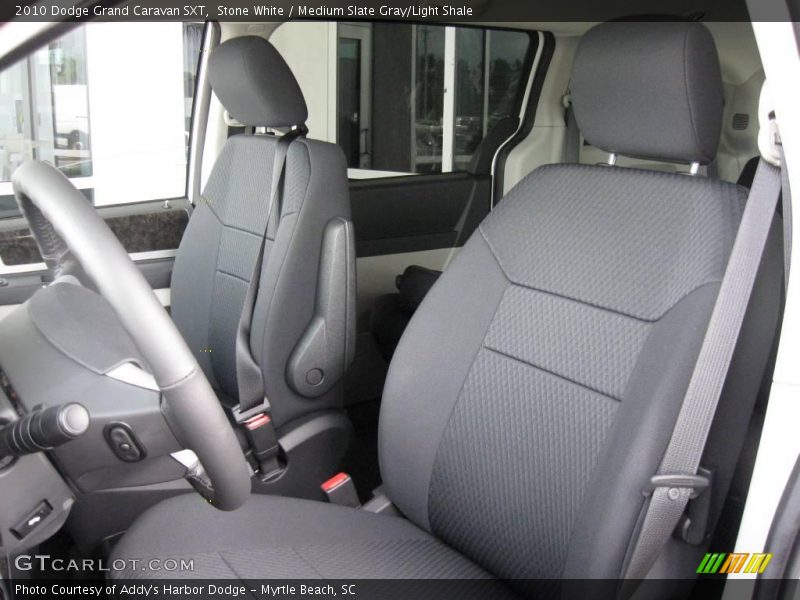 Stone White / Medium Slate Gray/Light Shale 2010 Dodge Grand Caravan SXT