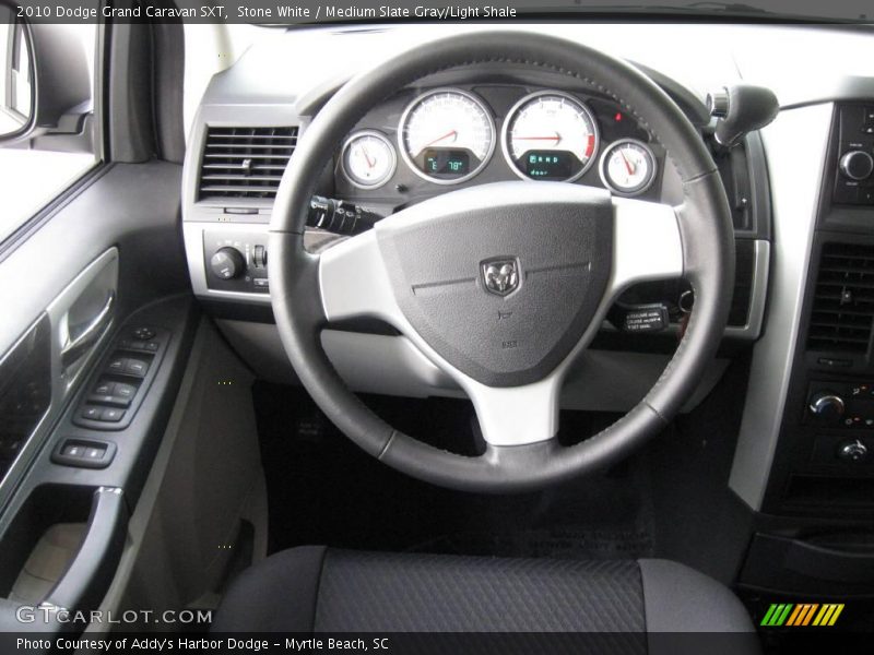 Stone White / Medium Slate Gray/Light Shale 2010 Dodge Grand Caravan SXT