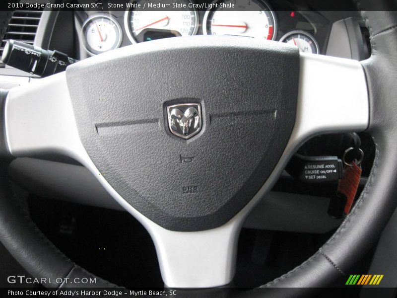 Stone White / Medium Slate Gray/Light Shale 2010 Dodge Grand Caravan SXT