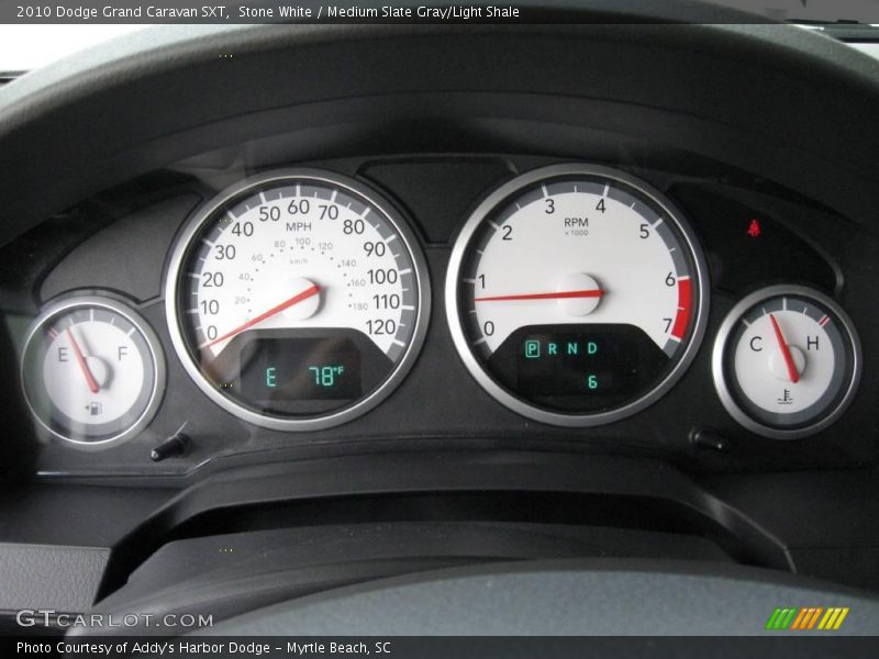 Stone White / Medium Slate Gray/Light Shale 2010 Dodge Grand Caravan SXT