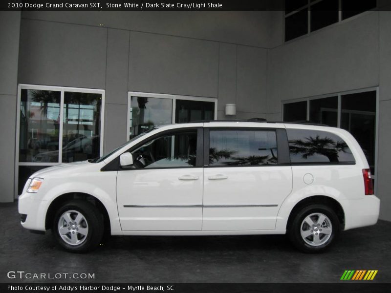 Stone White / Dark Slate Gray/Light Shale 2010 Dodge Grand Caravan SXT