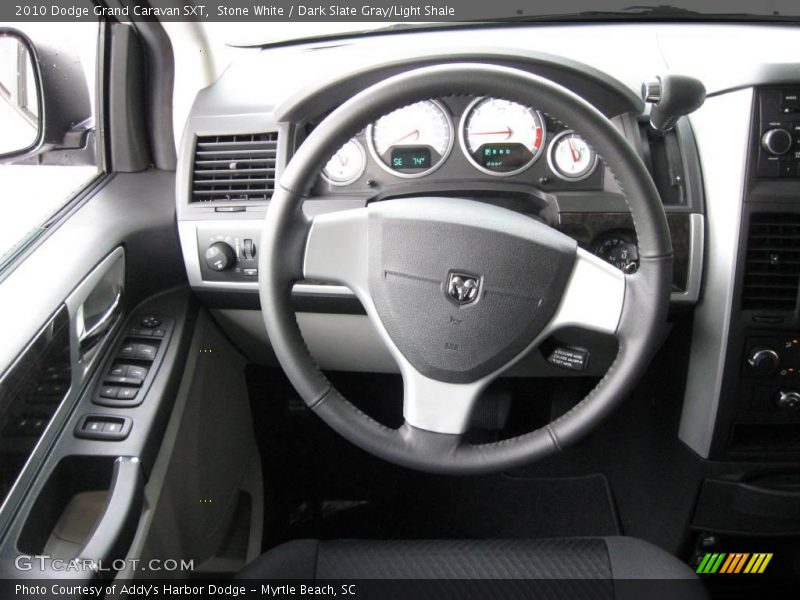 Stone White / Dark Slate Gray/Light Shale 2010 Dodge Grand Caravan SXT
