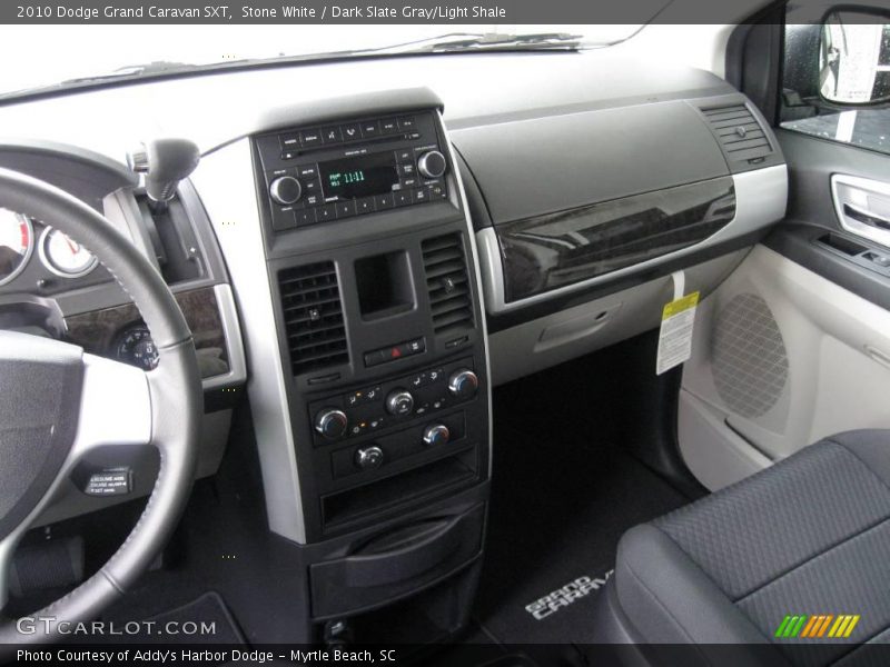 Stone White / Dark Slate Gray/Light Shale 2010 Dodge Grand Caravan SXT