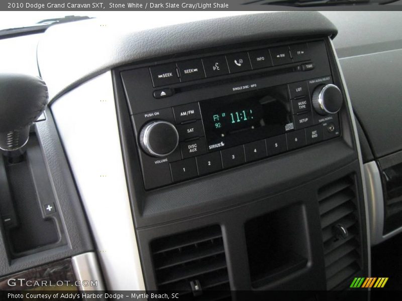 Stone White / Dark Slate Gray/Light Shale 2010 Dodge Grand Caravan SXT