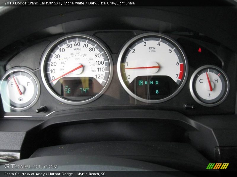 Stone White / Dark Slate Gray/Light Shale 2010 Dodge Grand Caravan SXT