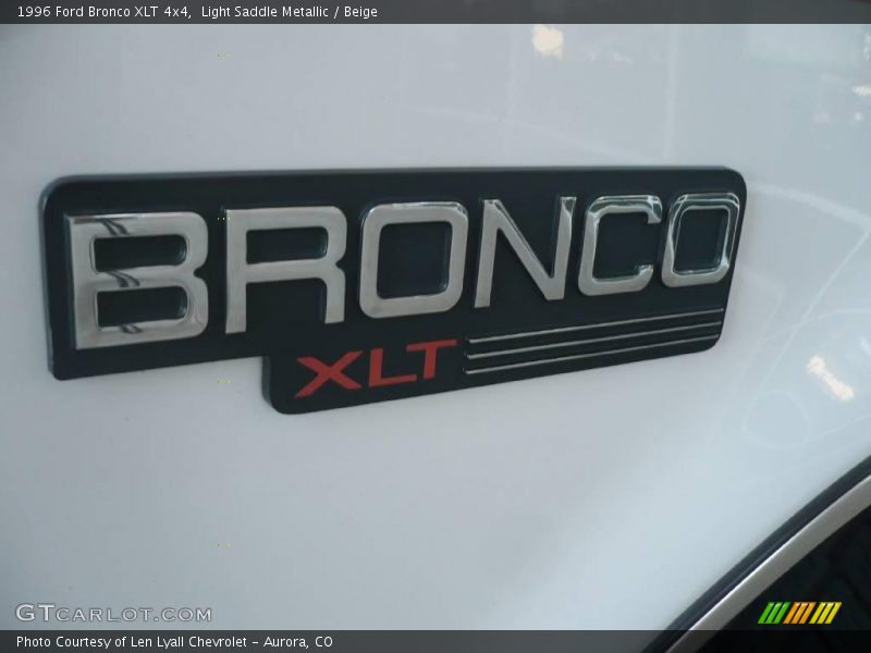 Light Saddle Metallic / Beige 1996 Ford Bronco XLT 4x4