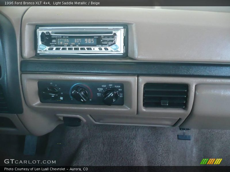 Light Saddle Metallic / Beige 1996 Ford Bronco XLT 4x4