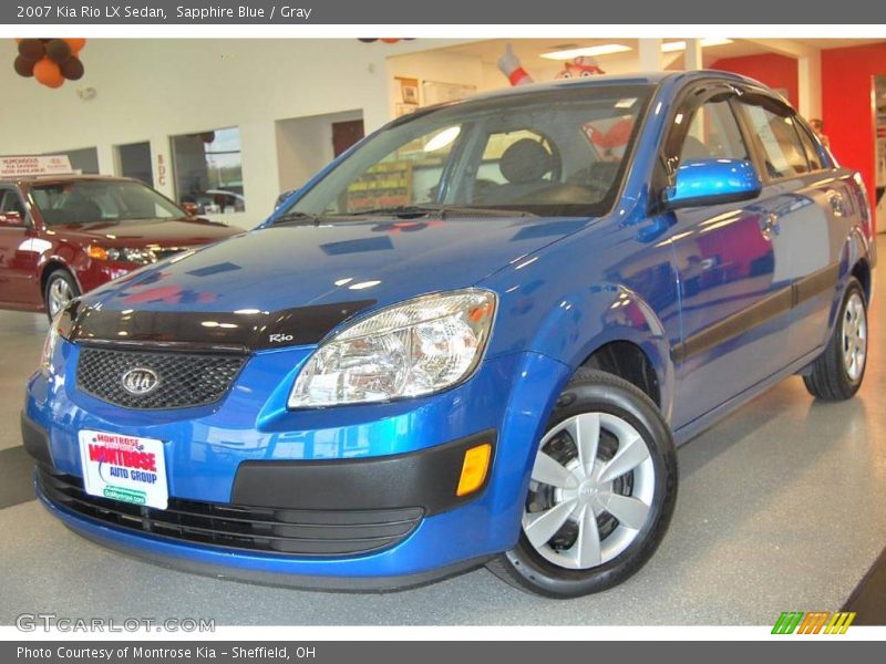 Sapphire Blue / Gray 2007 Kia Rio LX Sedan