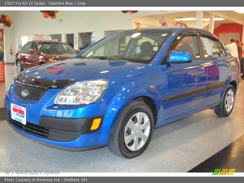 Sapphire Blue / Gray 2007 Kia Rio LX Sedan