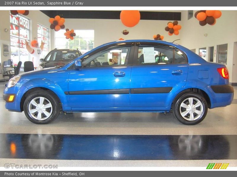 Sapphire Blue / Gray 2007 Kia Rio LX Sedan