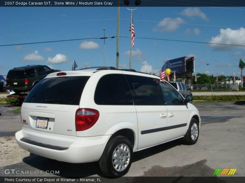 Stone White / Medium Slate Gray 2007 Dodge Caravan SXT
