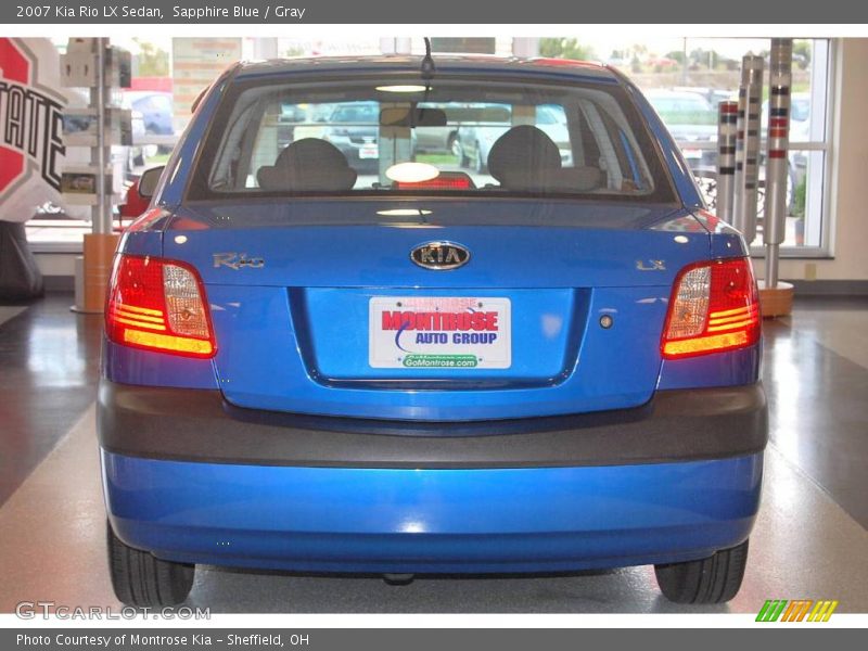 Sapphire Blue / Gray 2007 Kia Rio LX Sedan