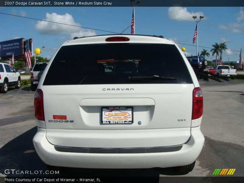 Stone White / Medium Slate Gray 2007 Dodge Caravan SXT