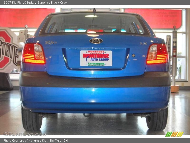 Sapphire Blue / Gray 2007 Kia Rio LX Sedan