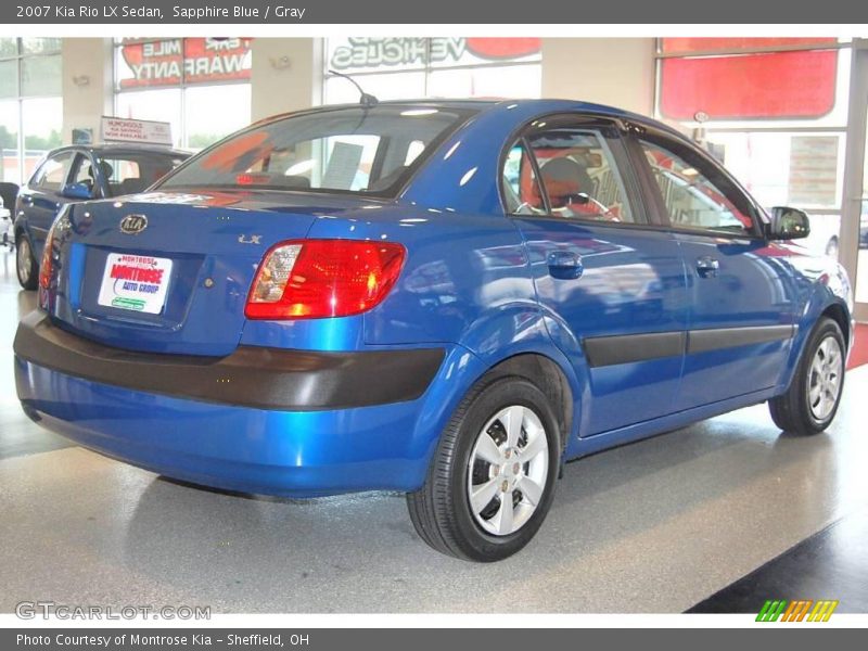 Sapphire Blue / Gray 2007 Kia Rio LX Sedan