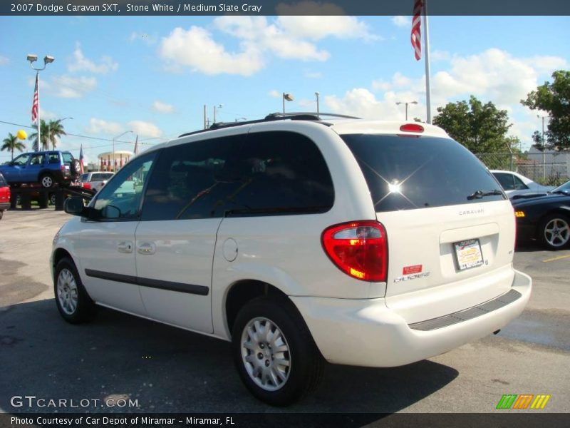 Stone White / Medium Slate Gray 2007 Dodge Caravan SXT